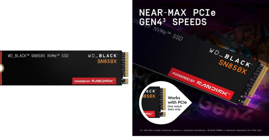Western Digital WD Black SN850X NVMe 1TB Gaming SSD
