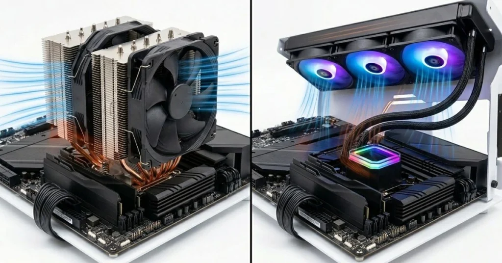 Air Cooler vs AIO Liquid Cooler Comparison for Gaming PC