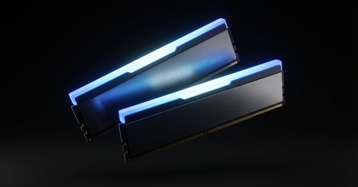 Two DDR5 gaming RAM sticks with RGB lighting — best RAM for gaming 2026 guide