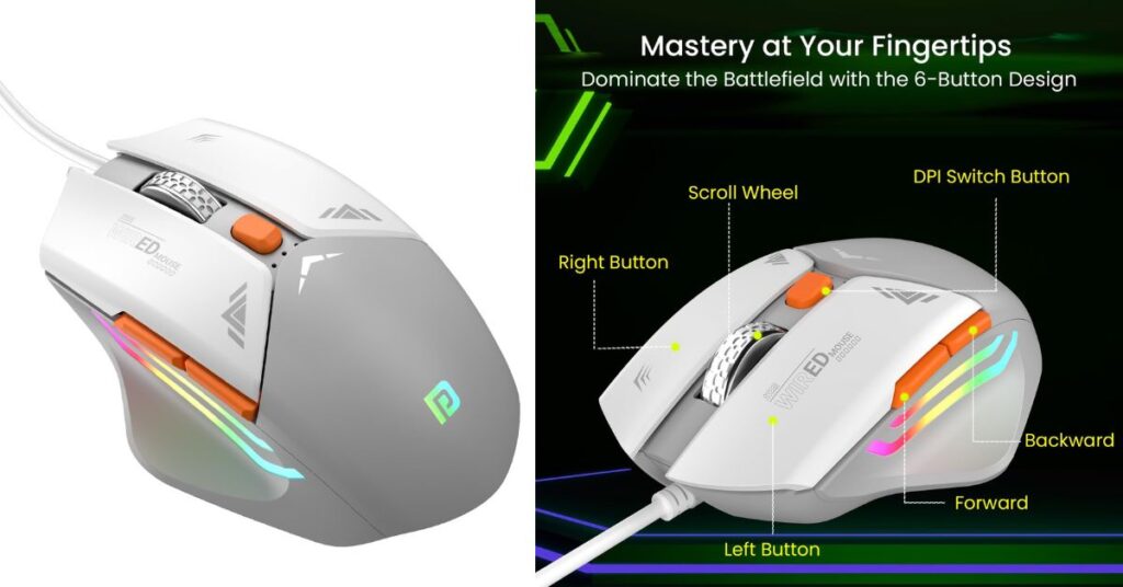 Portronics Vader ergonomic office mouse under 500 with adjustable DPI