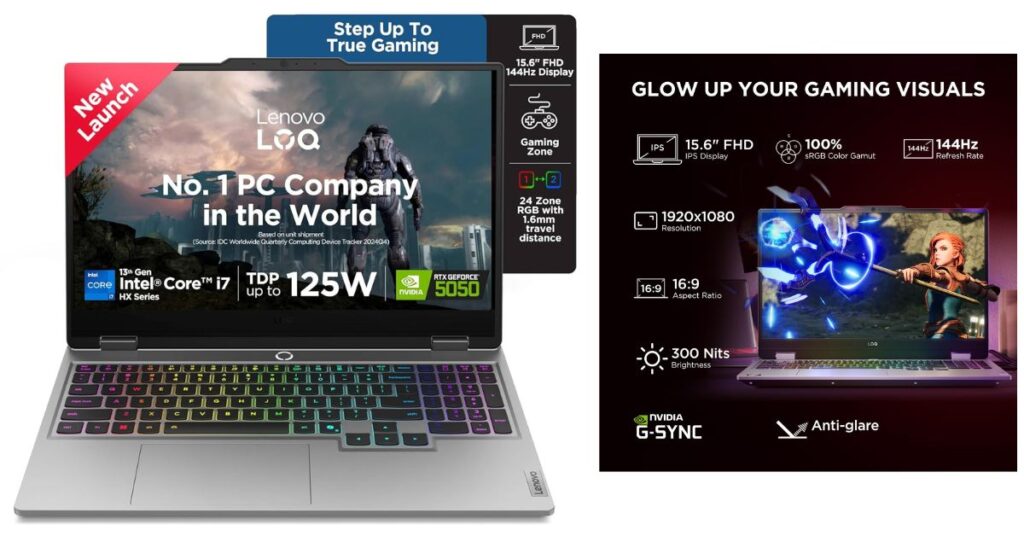 Lenovo LOQ 83JE00U7IN with Intel i7-13700HX and RTX 5050 – AI gaming laptop 2026