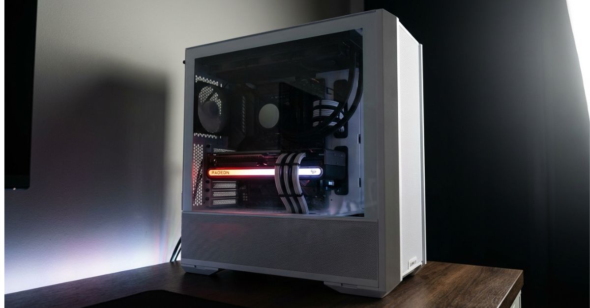 $1200 gaming PC build 2026 fully assembled in white Lian Li Lancool 216 mid-tower case