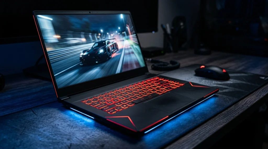 Acer Nitro V 15 gaming laptop with RTX 5050 red backlit keyboard 2026