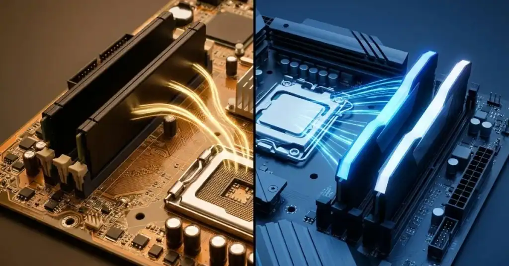 DDR4 vs DDR5 gaming performance comparison for PC builders