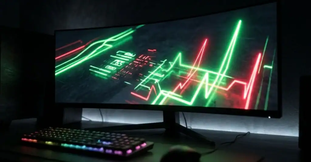 Gaming PC temperature monitoring dashboard showing CPU and GPU heat readings during gaming session