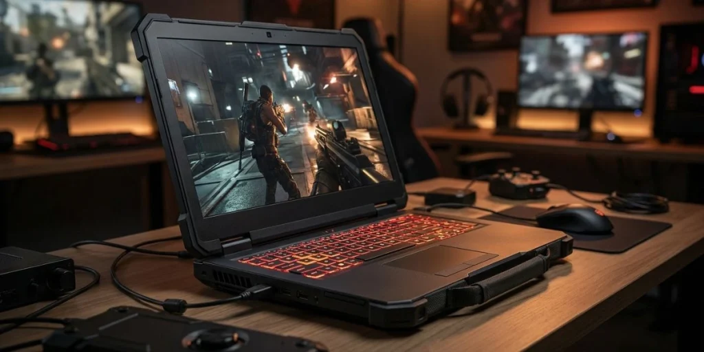 ASUS TUF Gaming A15 RTX 4060 gaming laptop setup