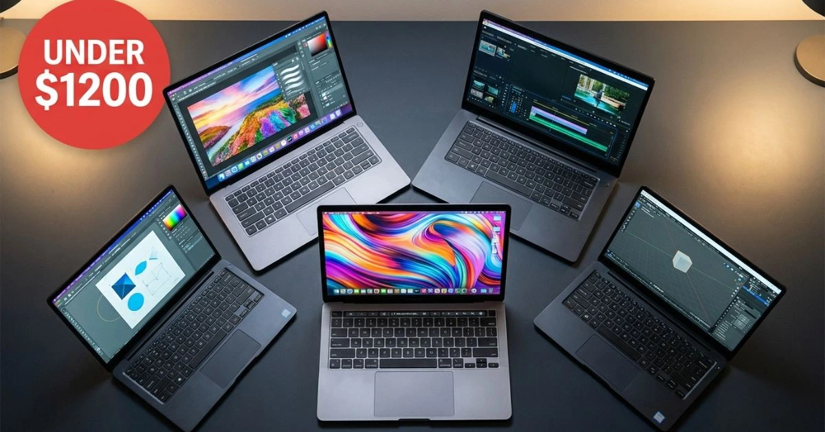 Best laptop for content creators under $1200 2026 — five creator laptops compared