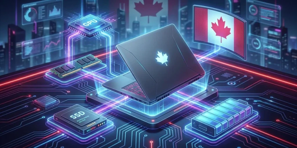Gaming laptop buying guide showing GPU RAM display and storage considerations