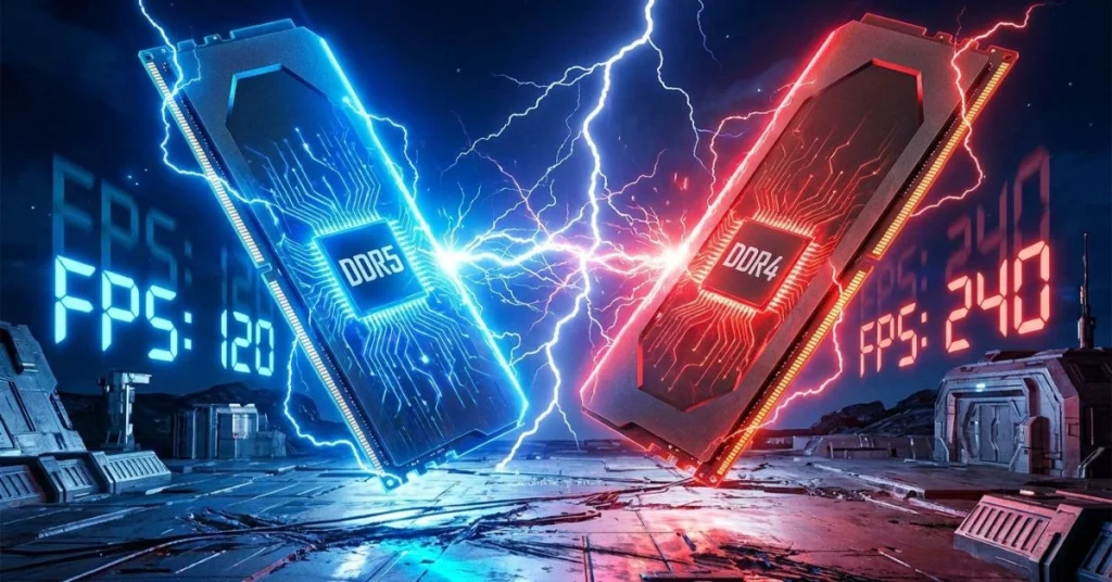 DDR4 vs DDR5 gaming performance comparison in 2026