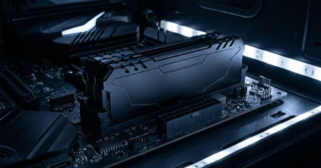 Black DDR4 3200MHz gaming RAM module for performance PC builds