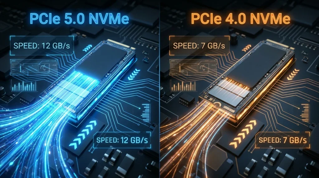 PCIe 5.0 and PCIe 4.0 storage comparison on AMD B650 motherboards